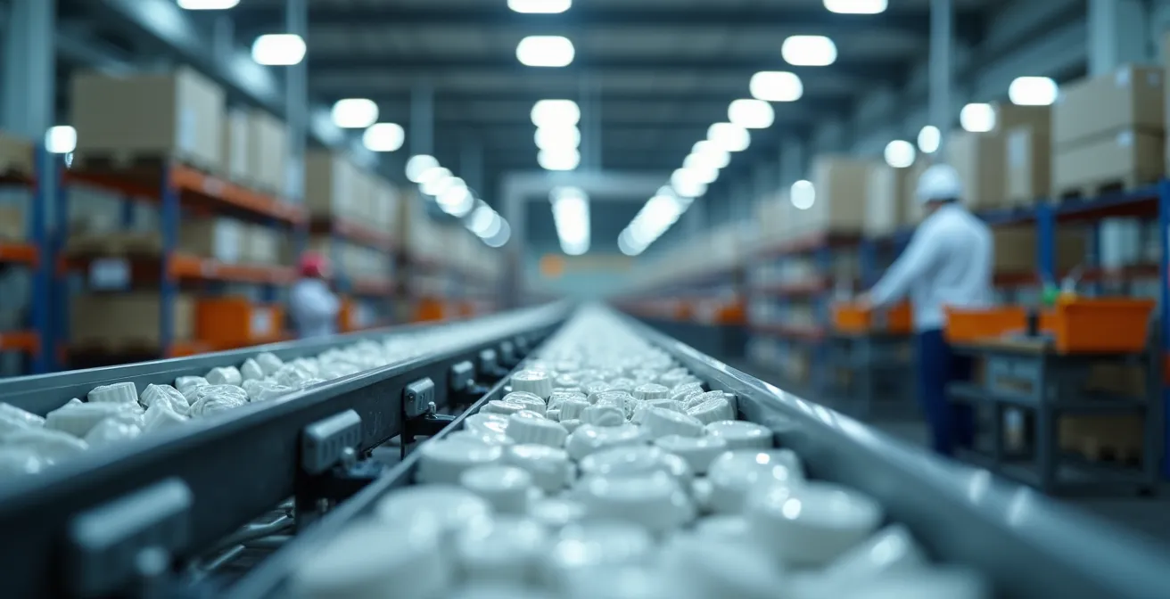 Vue conceptuelle d’une chaîne logistique intégrée pour production plastique