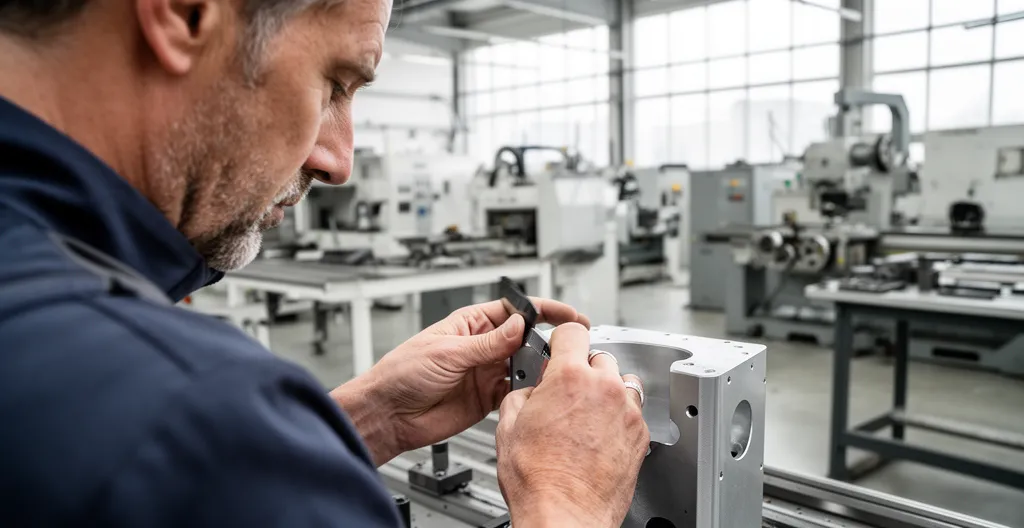 Travailleur concentré sur sa tâche dans un atelier industriel moderne et bien ventilé