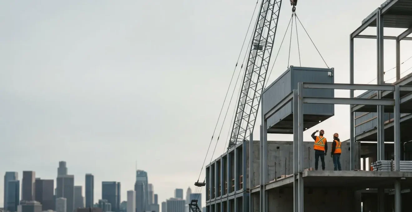 Coordination entre usine de préfabrication et chantier de construction modulaire en milieu urbain