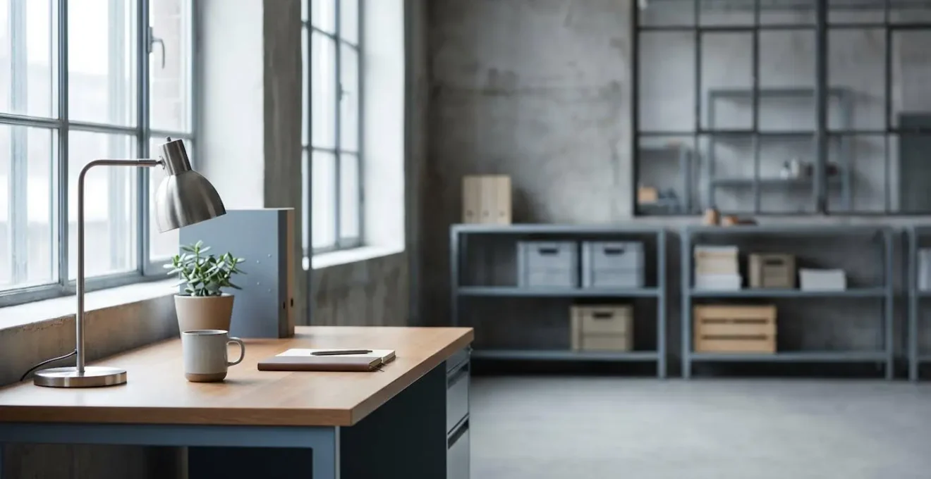 Espace de travail moderne avec outils de gestion de relation client pour l'industrie