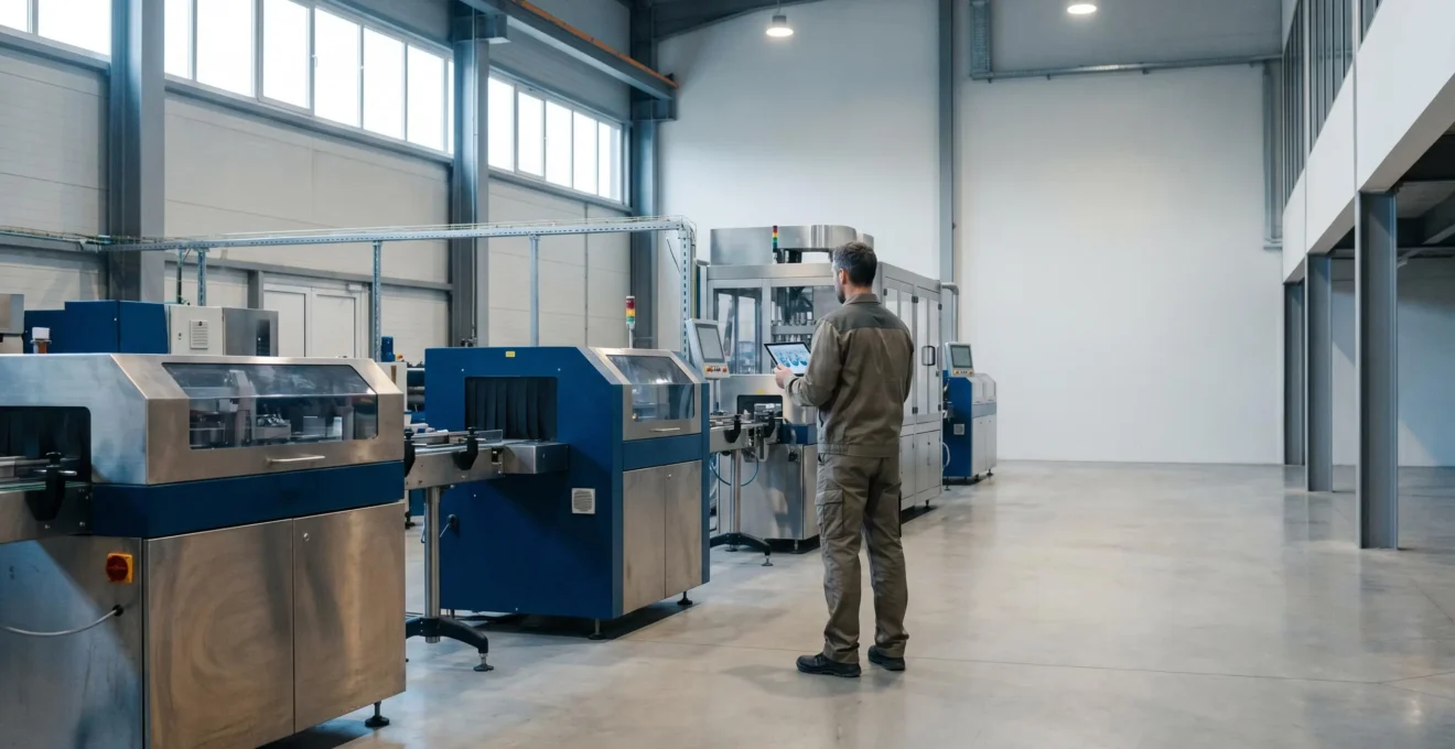Ingénieur industriel analysant des données de production dans une usine moderne connectée